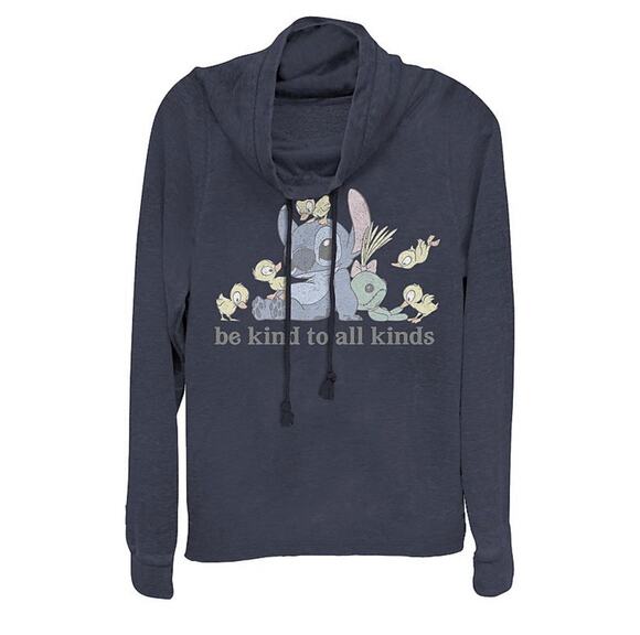 Disney Tops - Disney Lilo & Stitch Lightweight Long Sleeve Top Kind To All Blue Womens' M